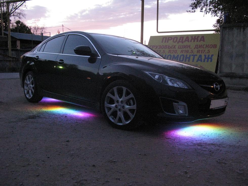 Подсветка днища автомобиля «радуга» underglow 90 х 120см с телефона управление